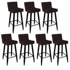 Kit 07 Banqueta Alta Lucy Com Encosto Cozinha Bar Balcão Bist