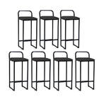 Kit 07 Banqueta Alta Luffi Com Encosto Cozinha Bar Balcão Bis