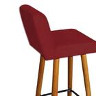 Kit 07 Banqueta Alta Suede Vermelho