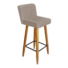 Kit 07 Banquetas Lara Com Encosto Para Balcão E Cozinha Bistr