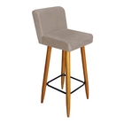 Kit 07 Banquetas Lara Com Encosto Para Balcão E Cozinha Bistr