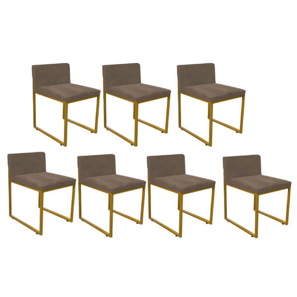 Kit 07 Cadeiraa De Jantar Escritório Recepção Lee Office Indu