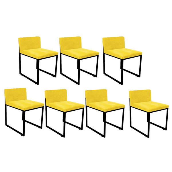 Kit 07 Cadeiraa De Jantar Escritório Recepção Lee Office Indu