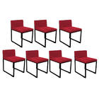 Kit 07 Cadeiraa De Jantar Escritório Recepção Lee Office Indu