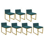 Kit 07 Cadeiraa De Jantar Escritório Recepção Lee Office Indu