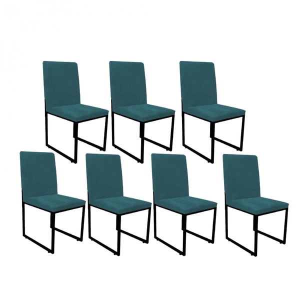 Kit 07 Cadeiras Para Sala De Jantar Escritório Office Stan In