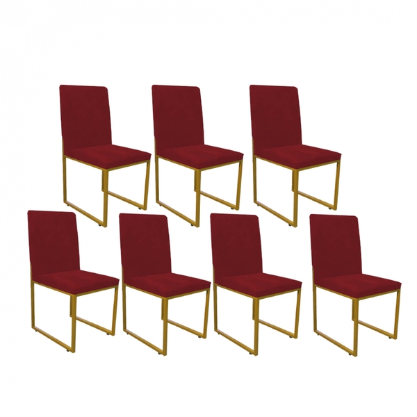 Kit 07 Cadeiras Para Sala De Jantar Escritório Office Stan In