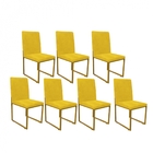 Kit 07 Cadeiras Para Sala De Jantar Escritório Office Stan In