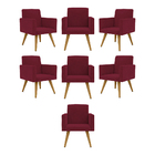 Kit 07 Cadeiras Poltronas Decorativa - Escritório - Recepção