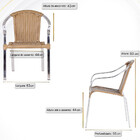 Kit 07 Cadeiras Tóquio De Área Em Alumínio E Fibra Sintética