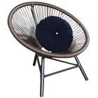 Kit 07 Poltrona Cadeira Jardim Varanda Suede Azul Marinho