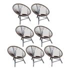 Kit 07 Poltrona Cadeira Suede Branco