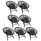 Kit 07 Poltrona Cadeira Suede Cinza