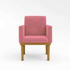 Kit 07 Poltronas Decorativa Reforçadas Sala Balaqui Decor Rosa