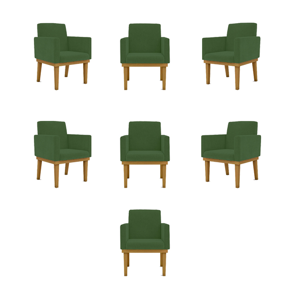 Kit 07 Poltronas Decorativa Reforçadas Sala Balaqui Decor Ver