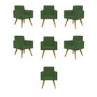 Kit 07 Poltronas Nina Decorativa Para Recepção Balaqui Decor