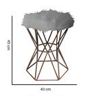 Kit 07 Puff Banqueta Louis Aramado Hexágono Bronze Pelúcia Ci