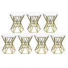 Kit 07 Puff Banqueta Louis Industrial Para Penteadeira Sala H