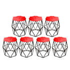 Kit 07 Puff Banqueta Luna Aramado Hexágono Para Penteadeira S