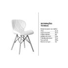 Kit 08  Cadeiras Estofada Jantar Charles Eames Eiffel Slim Wo