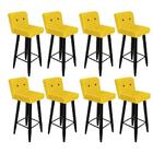 Kit 08 Banqueta Alta Amarelo