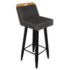 Kit 08 Banqueta Alta C/ Encosto Lith Para Cozinha Bar Balcão