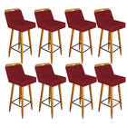 Kit 08 Banqueta Alta C/ Encosto Lith Para Cozinha Bar Balcão