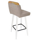 Kit 08 Banqueta Alta C/ Encosto Lith Para Cozinha Bar Balcão