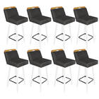 Kit 08 Banqueta Alta C/ Encosto Lith Para Cozinha Bar Balcão