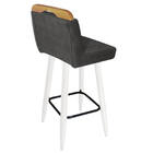 Kit 08 Banqueta Alta C/ Encosto Lith Para Cozinha Bar Balcão