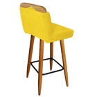 Kit 08 Banqueta Alta C/ Encosto Lith Para Cozinha Bar Balcão