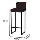 Kit 08 Banqueta Alta C/ Encosto Lucca Industrial Cozinha Balc