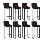 Kit 08 Banqueta Alta C/ Encosto Lucca Industrial Cozinha Balc