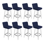 Kit 08 Banqueta Alta Com Encosto Lana Para Cozinha Bar Balcão