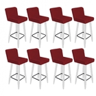 Kit 08 Banqueta Alta Com Encosto Lana Para Cozinha Bar Balcão