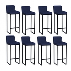 Kit 08 Banqueta Alta Com Encosto Lucca Industrial Cozinha Bal