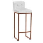 Kit 08 Banqueta Alta Com Encosto Lucca Industrial Cozinha Bal