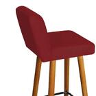 Kit 08 Banqueta Alta Corino Vermelho