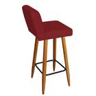 Kit 08 Banqueta Alta Corino Vermelho