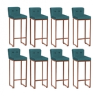 Kit 08 Banqueta Alta Encosto Lucca Industrial Cozinha Balcão