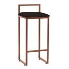 Kit 08 Banqueta Alta Industrial Balcão Bistrô Ferro Bronze