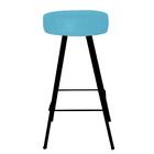 Kit 08 Banqueta Alta Laisa Preto Suede Azul Turquesa