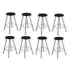 Kit 08 Banqueta Alta Lari Eiffel Bronze Preto