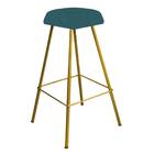 Kit 08 Banqueta Alta Lari Eiffel Dourado Azul Turquesa