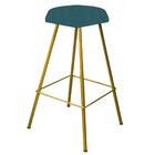 Kit 08 Banqueta Alta Lari Eiffel Dourado Azul Turquesa