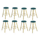 Kit 08 Banqueta Alta Lari Eiffel Hexágono Cozinha Bar Balcão