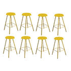 Kit 08 Banqueta Alta Lari Eiffel Hexágono Cozinha Bar Balcão