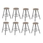 Kit 08 Banqueta Alta Lari Eiffel Preto Bege