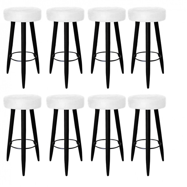 Kit 08 Banqueta Alta Lia Para Cozinha Bar Balcão Bistrô Pé Pa