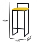 Kit 08 Banqueta Alta Lina Industrial Cozinha Bar Balcão Bistr